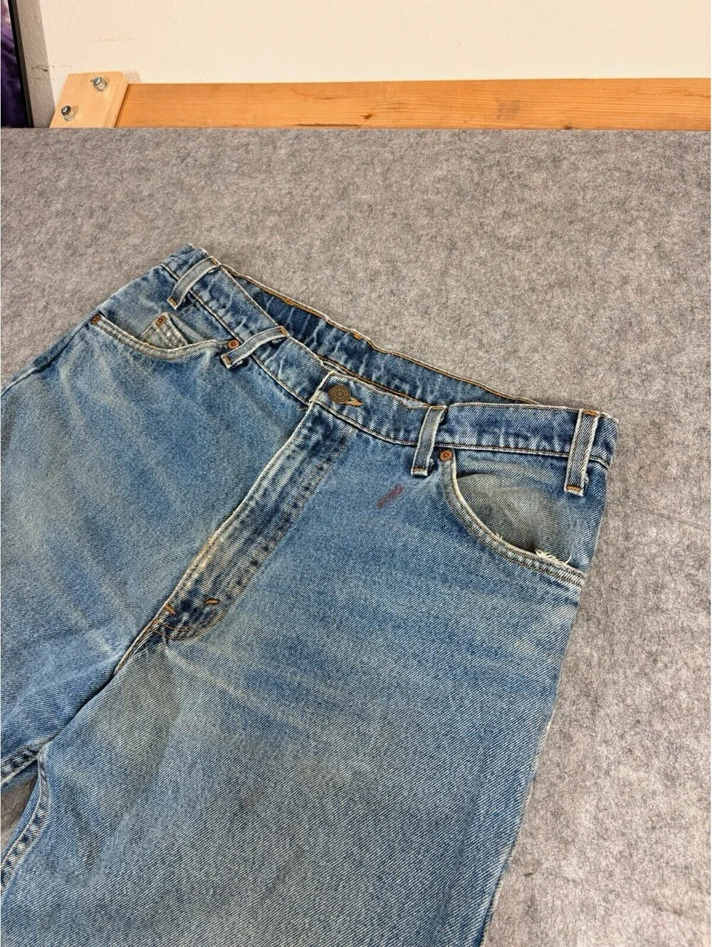 Vintage Levis Orange Tab 550 36x34 Relaxed Taper 90s Blue Denim